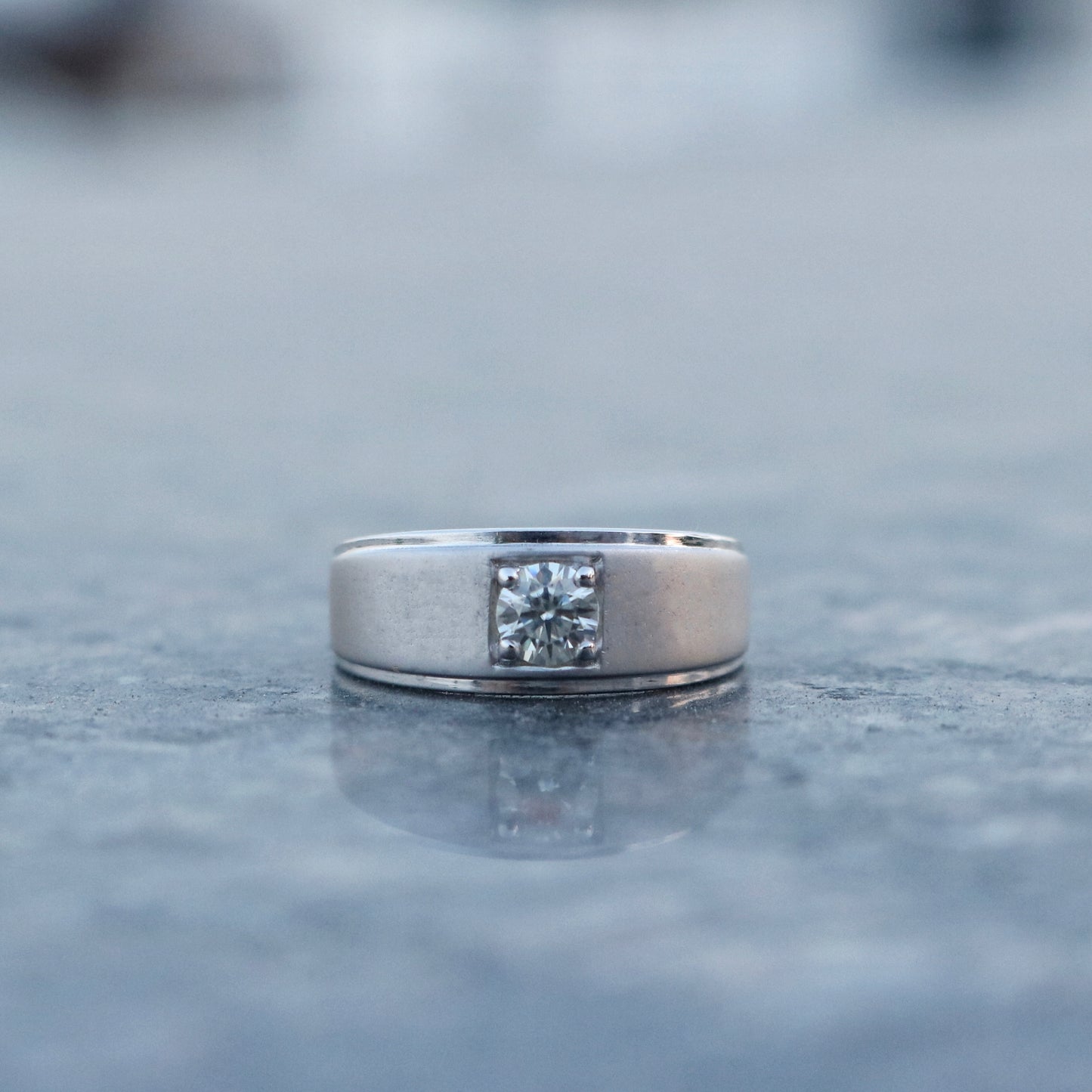 Asscher Cut Diamond Mens Engagement Ring | Berlinger Jewelry